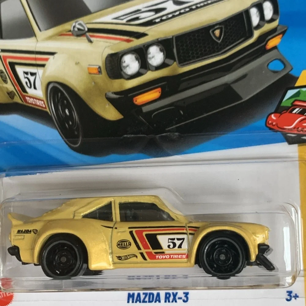 Mazda RX-3 Hot Wheels Peak Pursuit Yellow Japanese Race Car Hotwheels JDM Racing